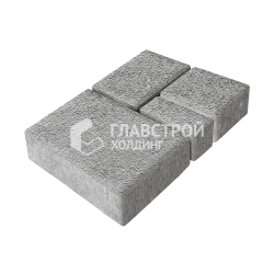 Тротуарная плитка Эпика, серо-белая на камне, 6 см