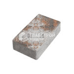 Тротуарная плитка Кирпич, сомон на камне, 6 см