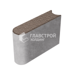 Бортовой камень БРШ 50.20.8, коричневый с мраморной крошкой