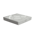 Тротуарная плитка Ромб, белая на камне, 6 см