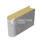 Бортовой камень БРШ 50.20.8, желтый с мраморной крошкой